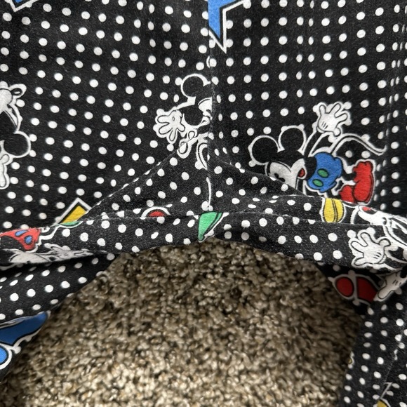 Mickey & Co Vintage Pajama Set Medium Allover Graphic Stars Polka Dot 90s Disney - Picture 14 of 14